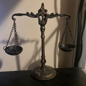 Antiqued brass scale